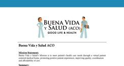 Desktop Screenshot of buenavidaysalud.com